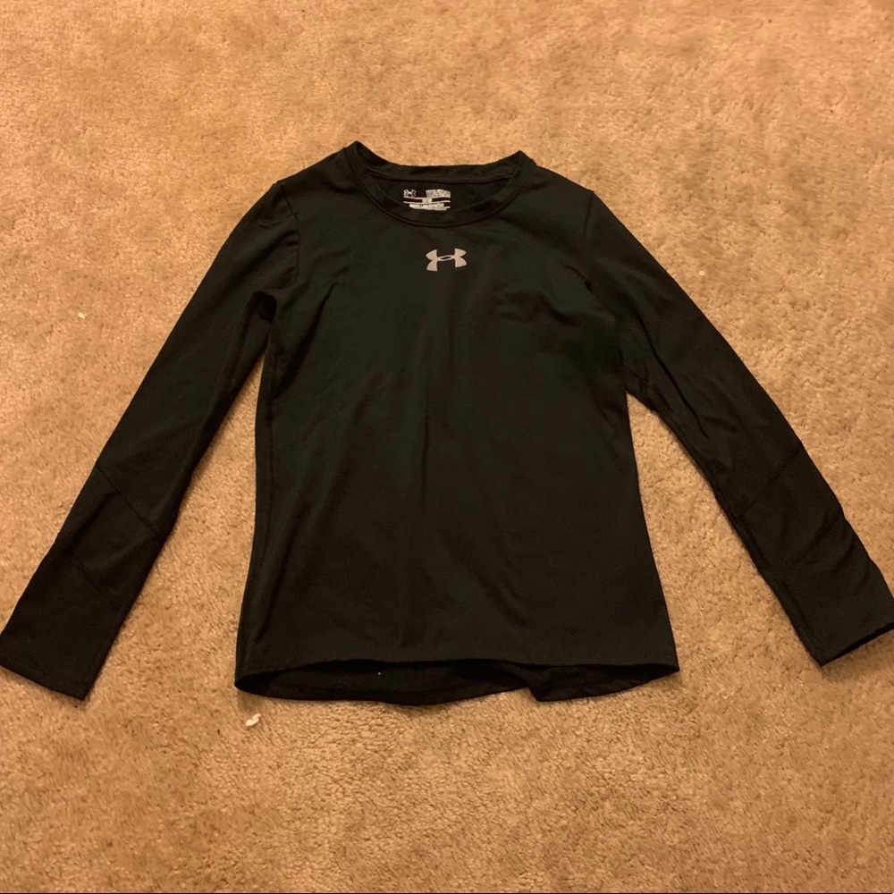 girls thermal black shirt under armour